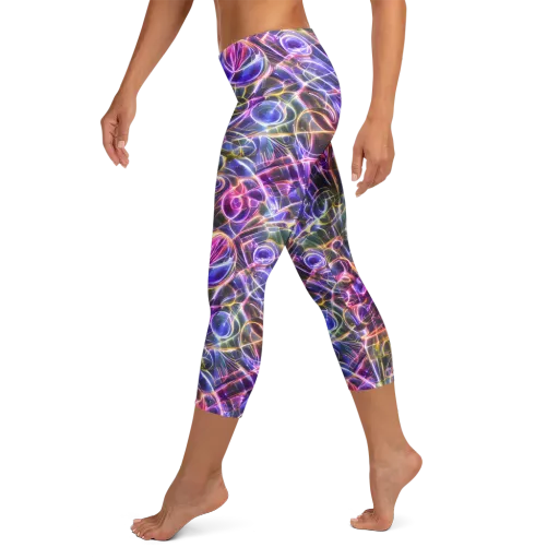 Violet Static on a Capri Leggings
