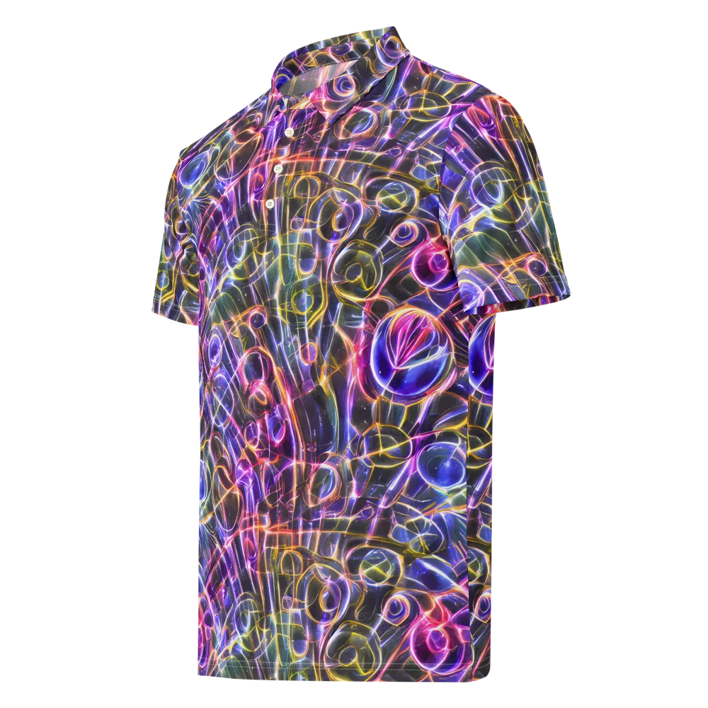 Violet Static on Men's Slim Fit Polo Shirt — Left Front
