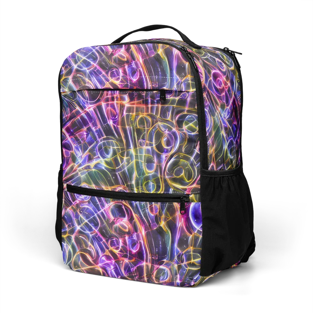 Violet Static on Utility Backpack — Left Front