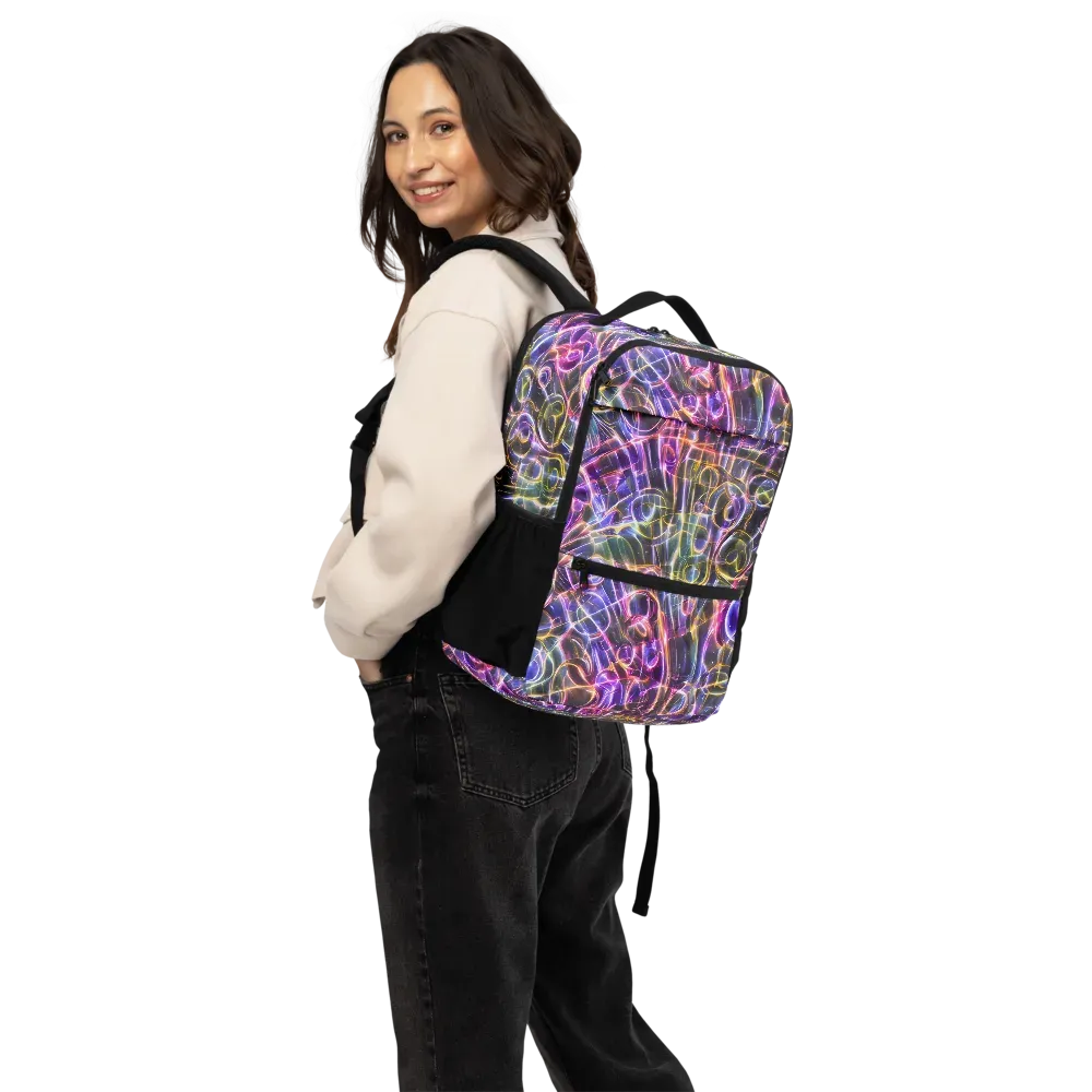 Violet Static on Utility Backpack — Back