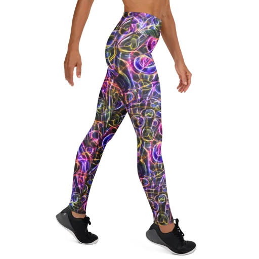 Violet Static on a Yoga Leggings
