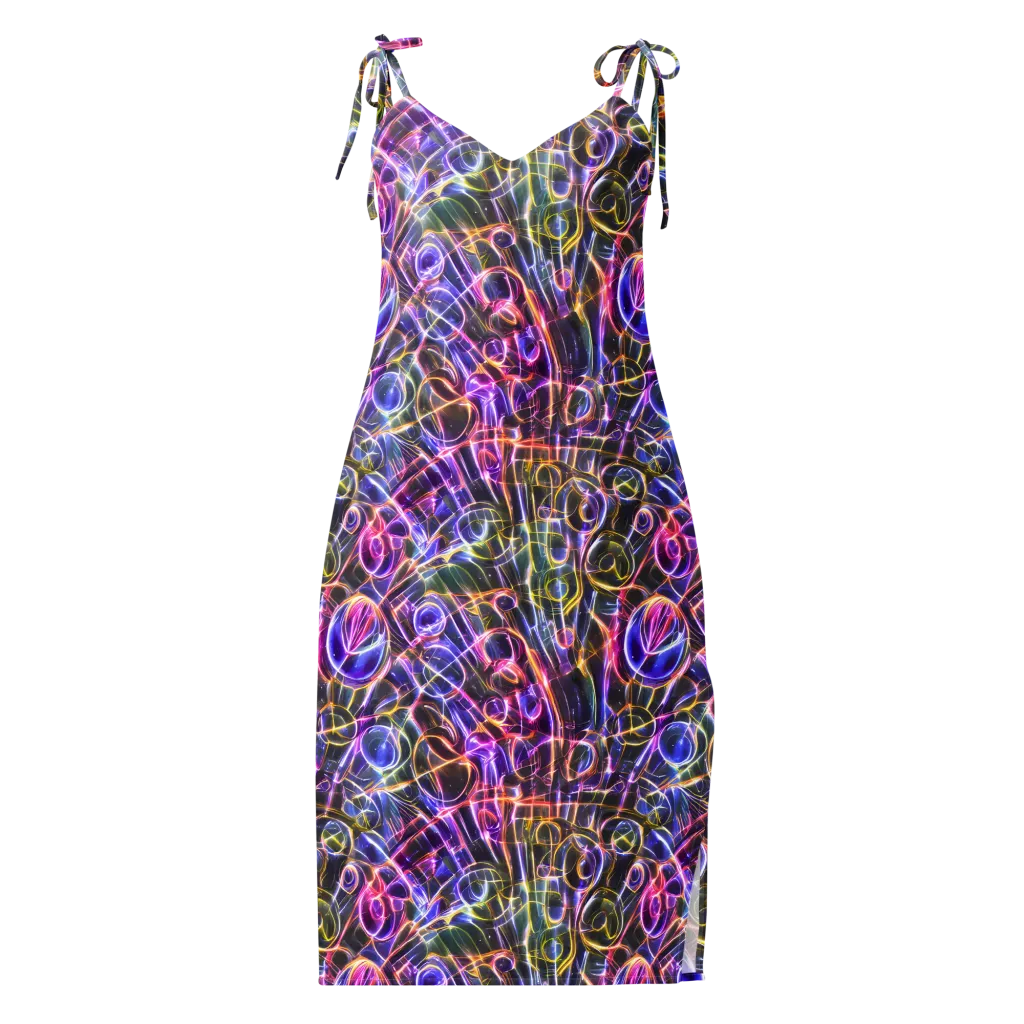 Violet Static on Slip Dress — Front