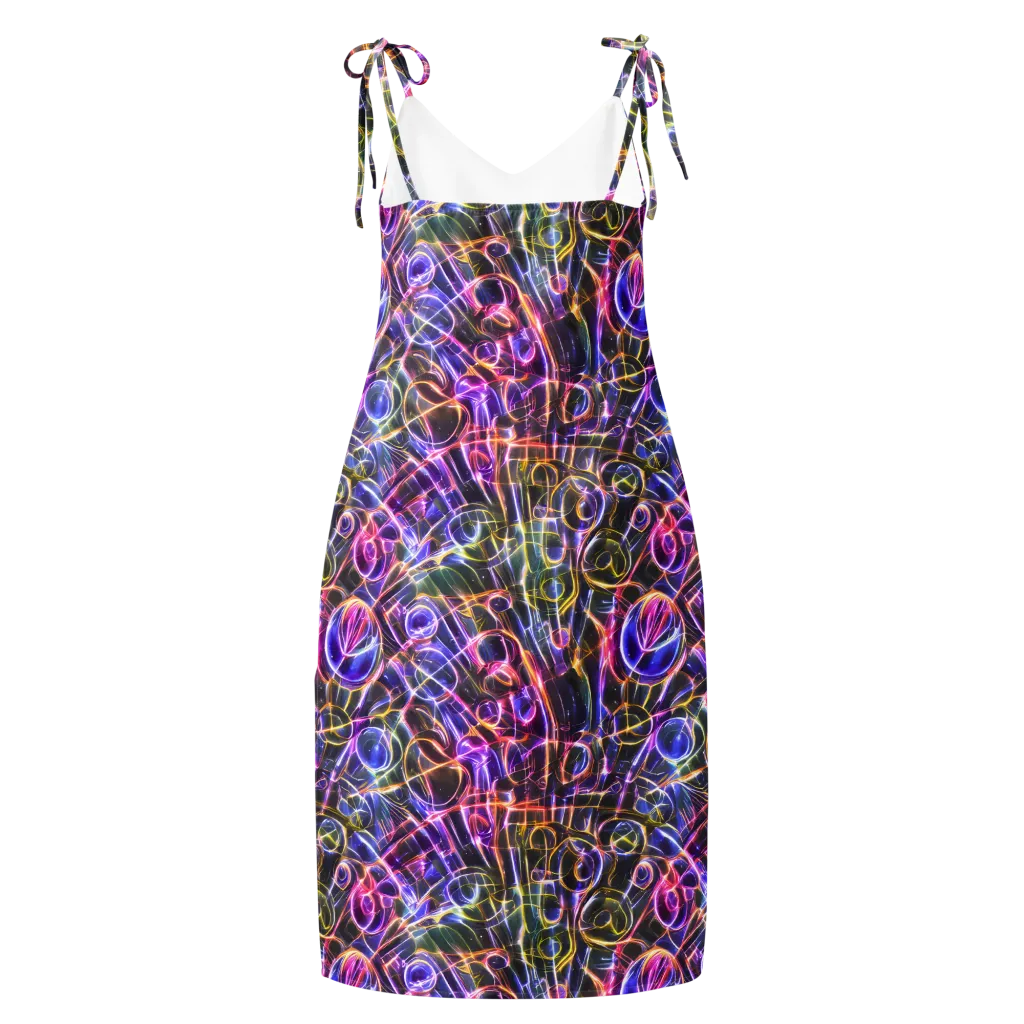 Violet Static on Slip Dress — Back