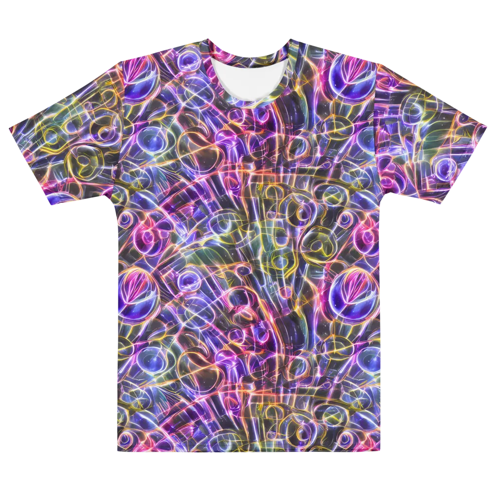 Violet Static on Men's Cotton Crew Neck T-Shirt — Front