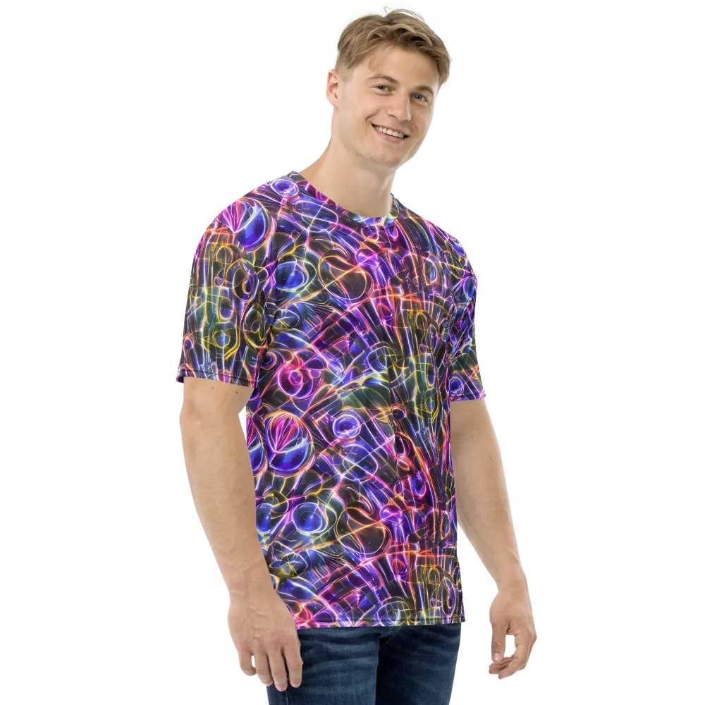 Violet Static on Men's Crew Neck T-Shirt — Right