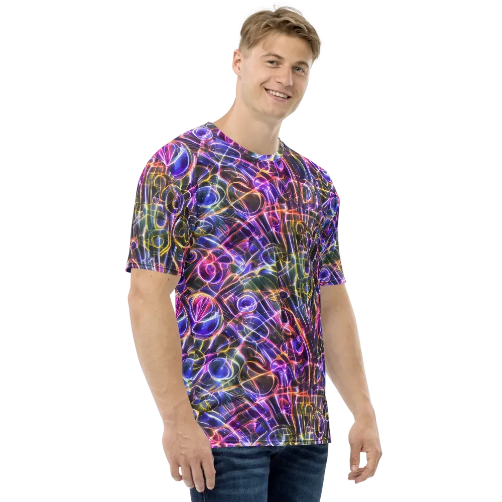 Violet Static on Men's Crew Neck T-Shirt — Right