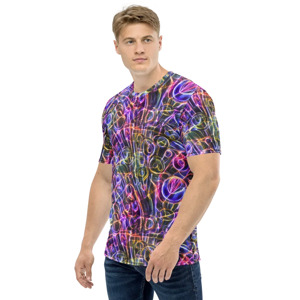 Violet Static on Men's Crew Neck T-Shirt — Left