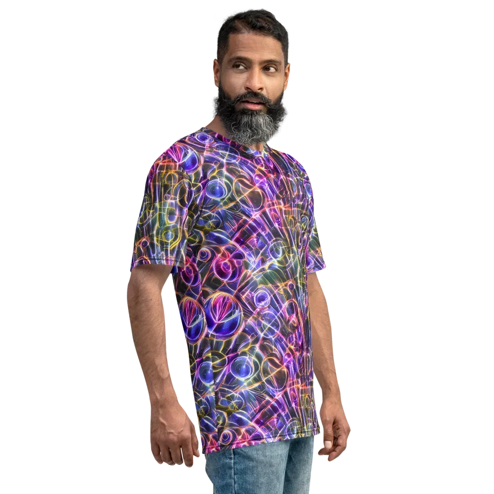 Violet Static on Men's Crew Neck T-Shirt — Right