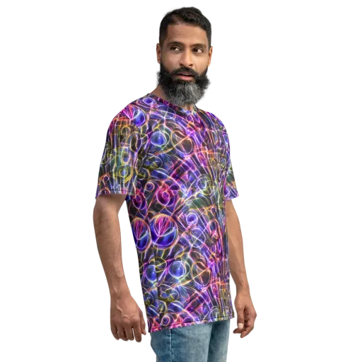 Violet Static on a Men's Crew Neck T-Shirt
