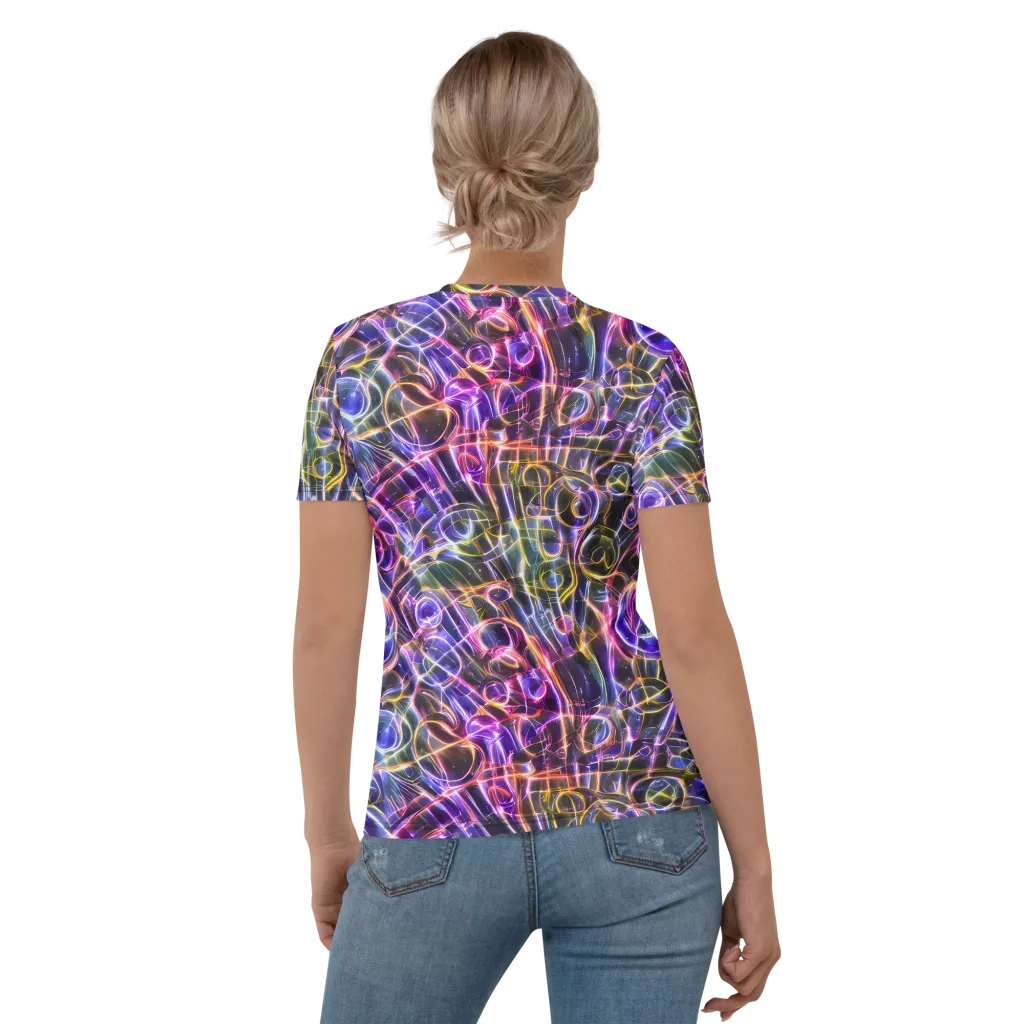 Violet Static on Women's Crew Neck T-Shirt — Back