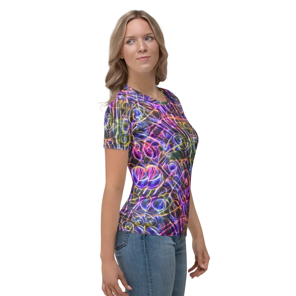 Violet Static on Women's Crew Neck T-Shirt — Right