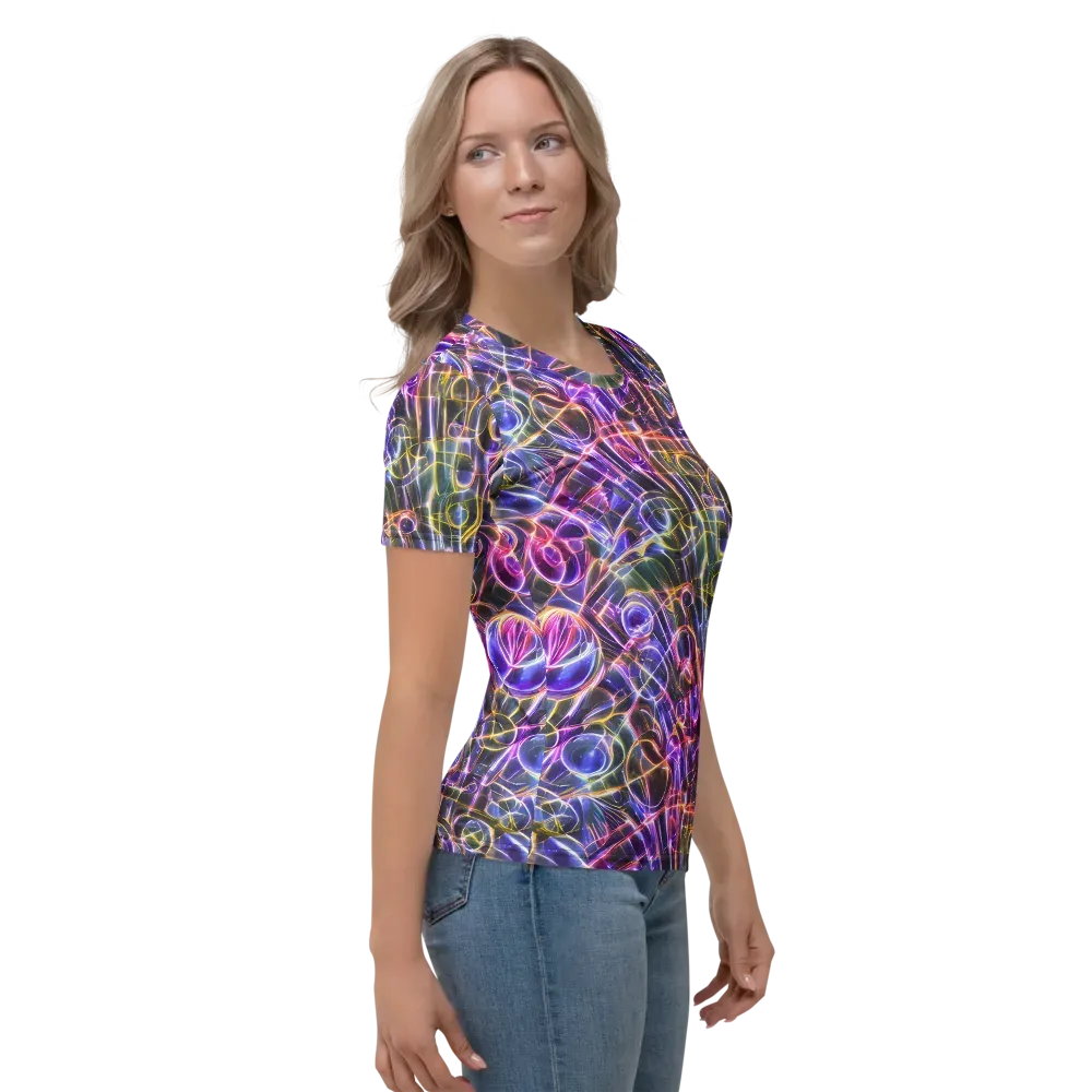Violet Static on Women's Crew Neck T-Shirt — Right