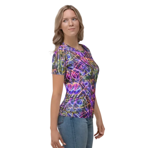 Violet Static on a Women's Crew Neck T-Shirt