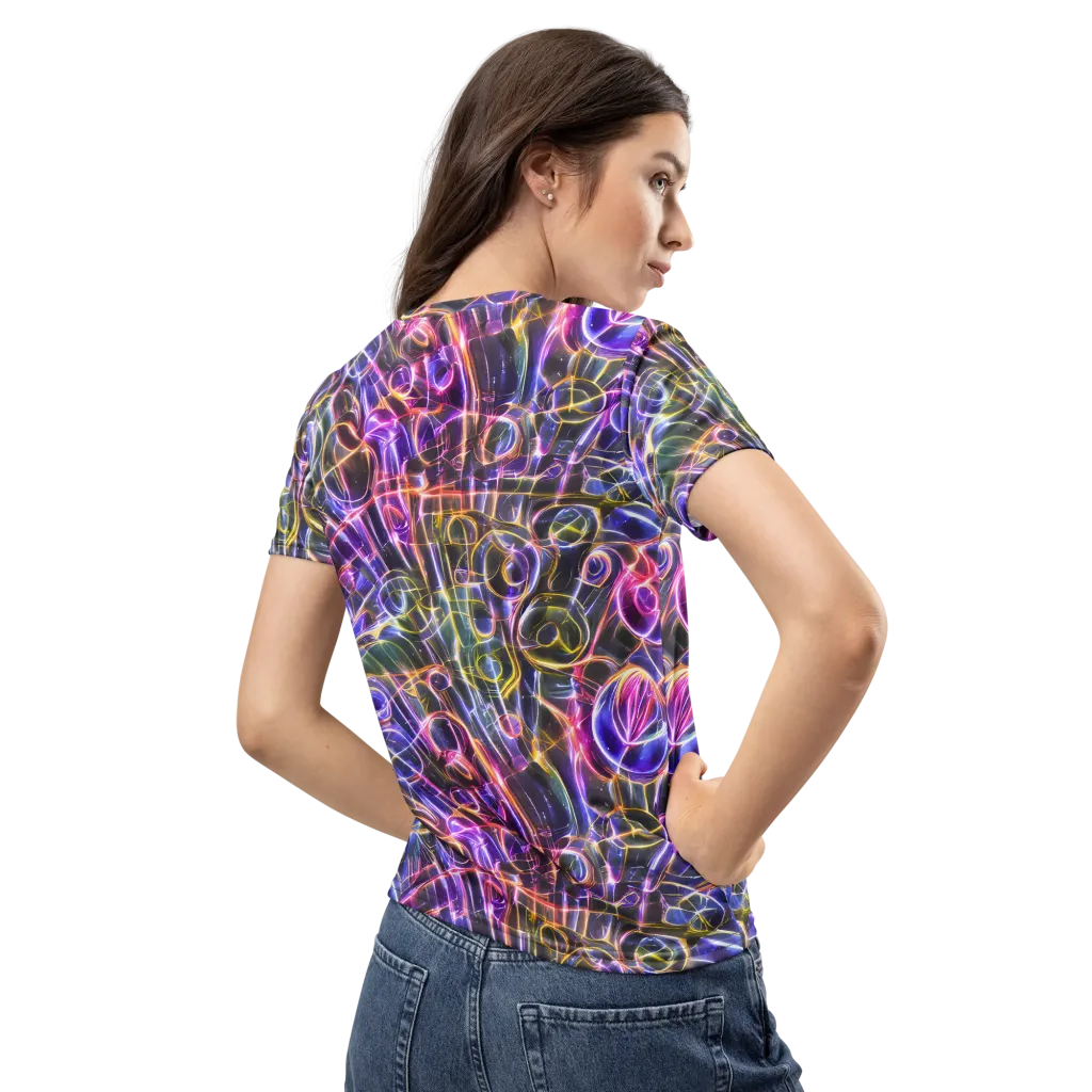 Violet Static on Women's Crew Neck T-Shirt — Back