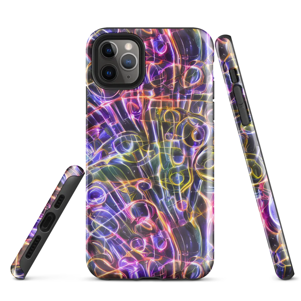 Violet Static on Tough Case for iPhone® — Front
