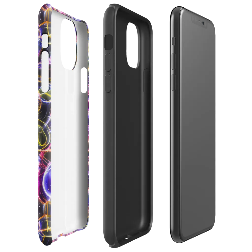 Violet Static on Tough Case for iPhone® — Right