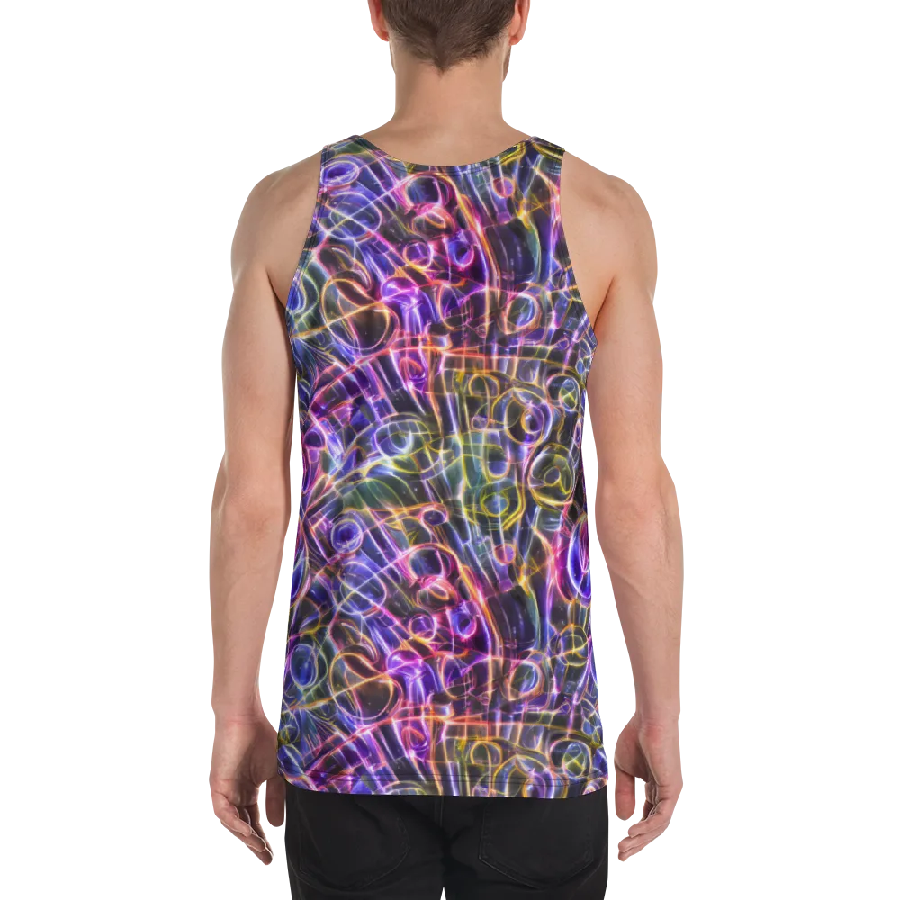 Violet Static on Men's Tank Top — Back