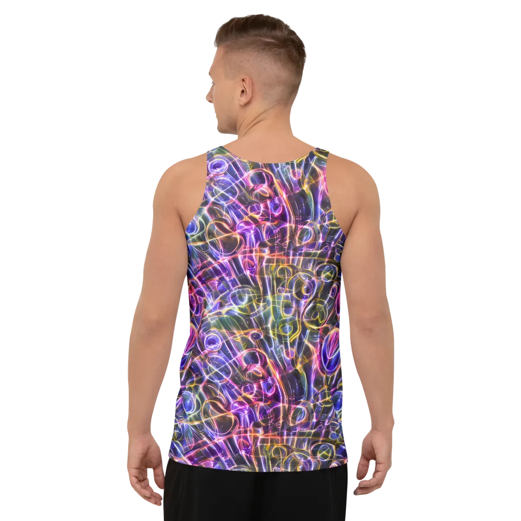 Violet Static on Men's Tank Top — Back
