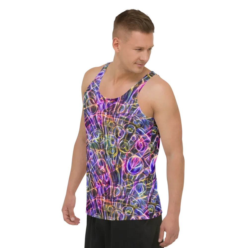 Violet Static on Men's Tank Top — Left Front