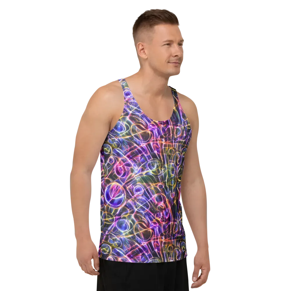 Violet Static on Men's Tank Top — Right Front
