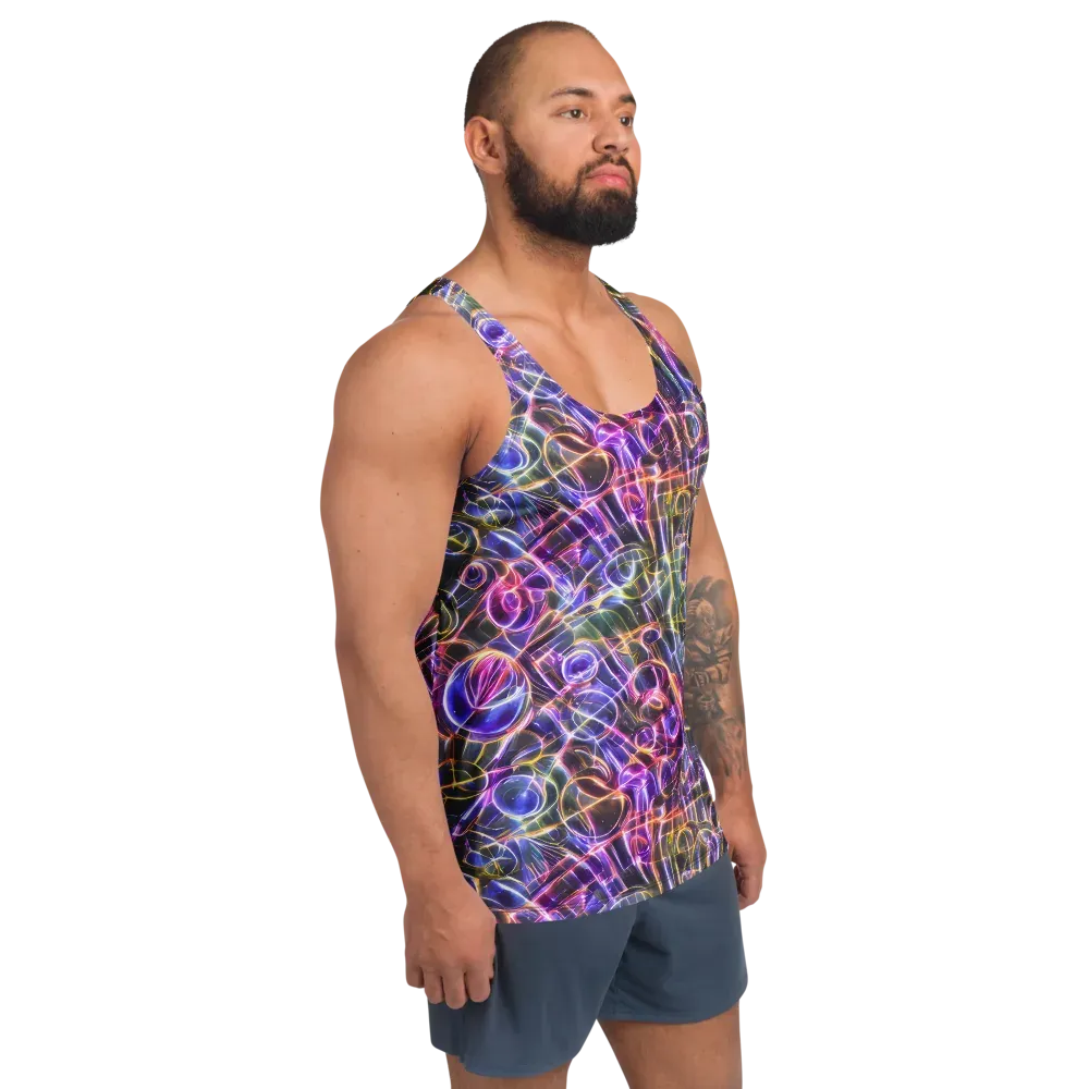 Violet Static on Men's Tank Top — Right Front