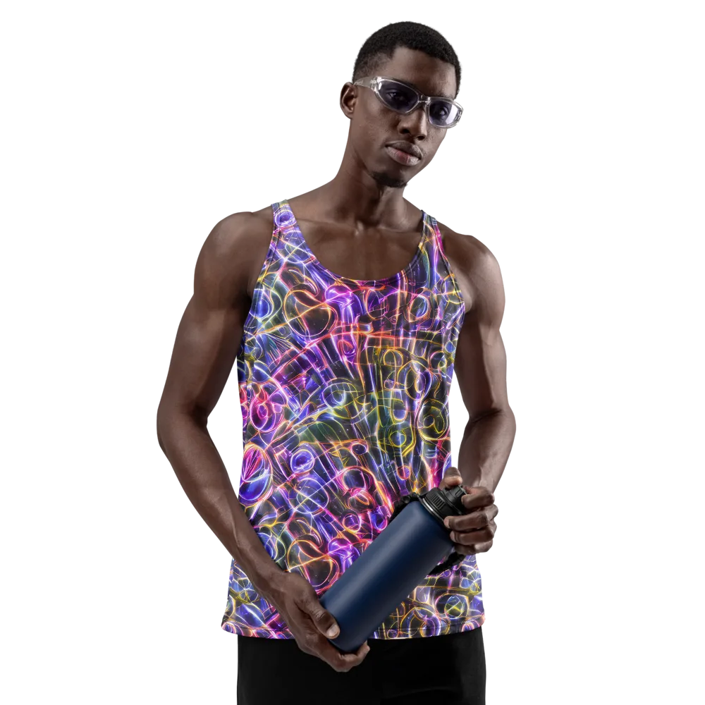 Violet Static on Men's Tank Top — Front