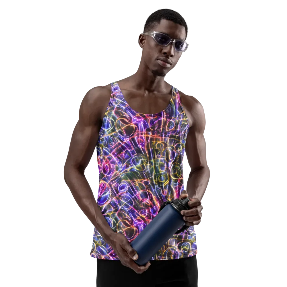 Violet Static on Men's Tank Top — Front