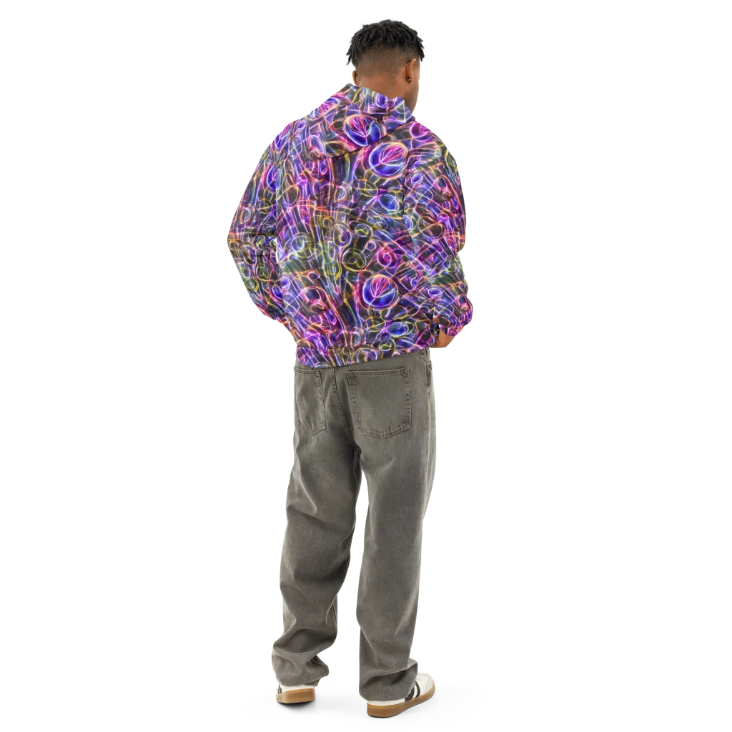 Violet Static on Cotton Hoodie — Back
