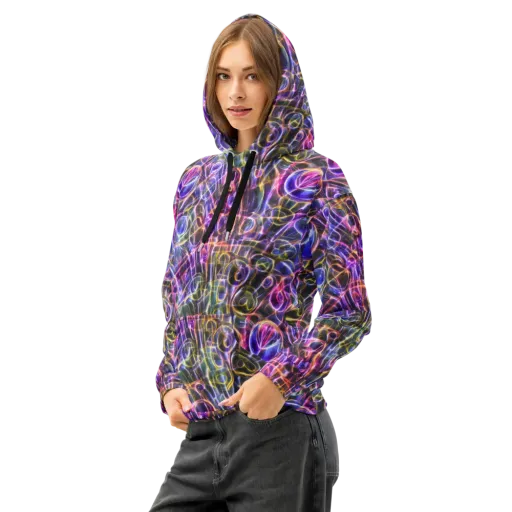Violet Static on a Cotton Hoodie