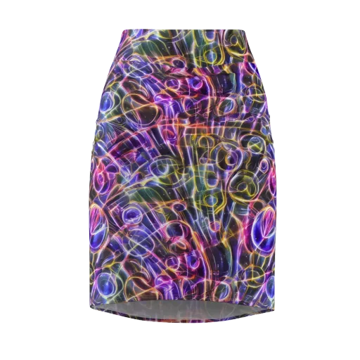 Violet Static on a Pencil Skirt