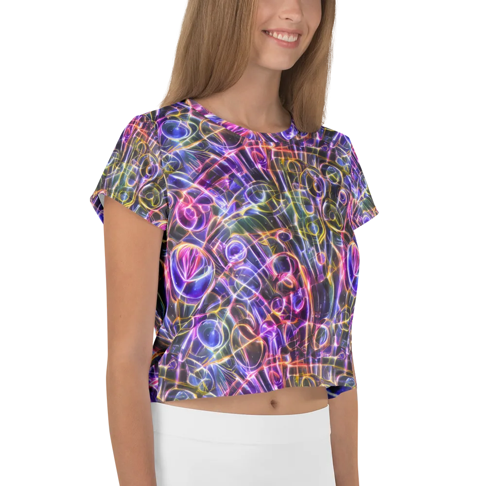 Violet Static on Crop Tee — Right