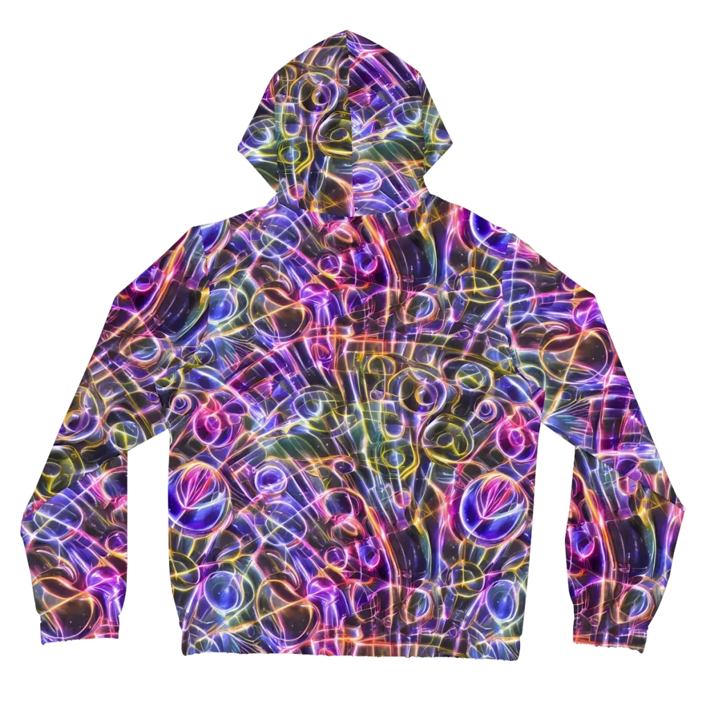Violet Static on Women's Full-Zip Hoodie — Back
