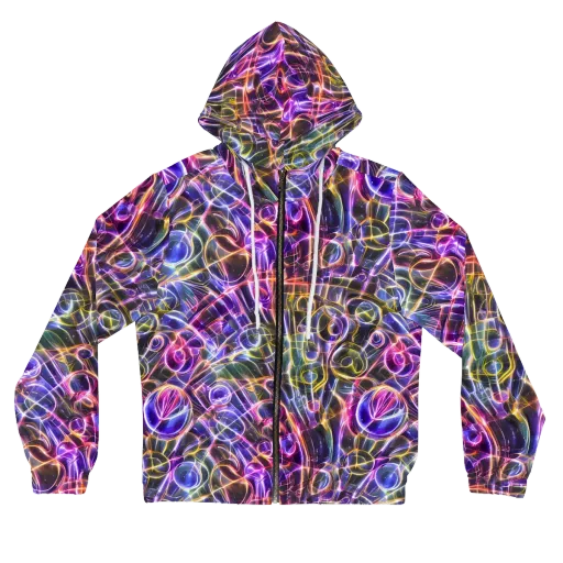 Violet Static on a Women's Full-Zip Hoodie