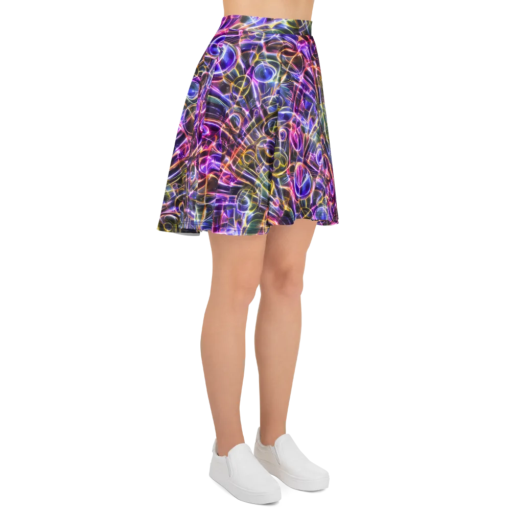 Violet Static on Skater Skirt — Right