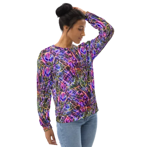 Violet Static on a Sweatshirt