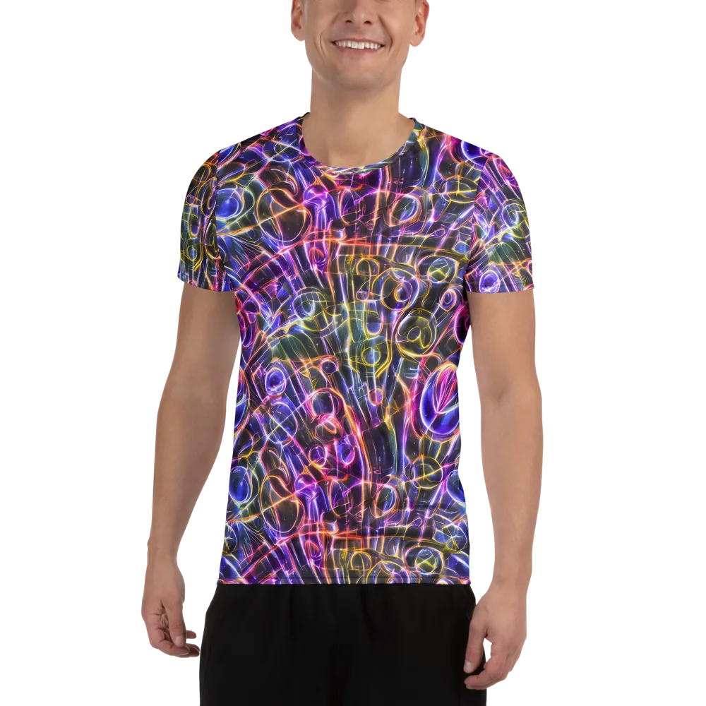 Violet Static on Men's Athletic T-Shirt — Front