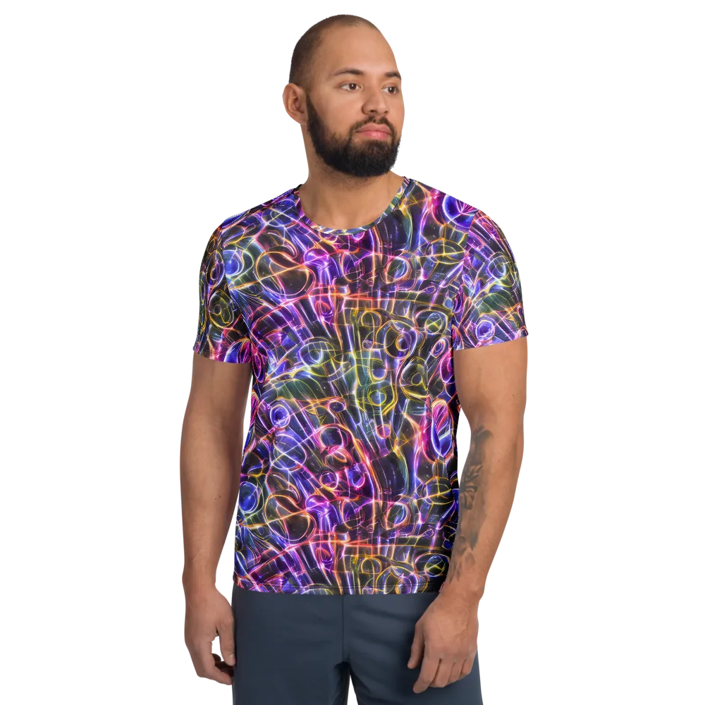 Violet Static on Men's Athletic T-Shirt — Front