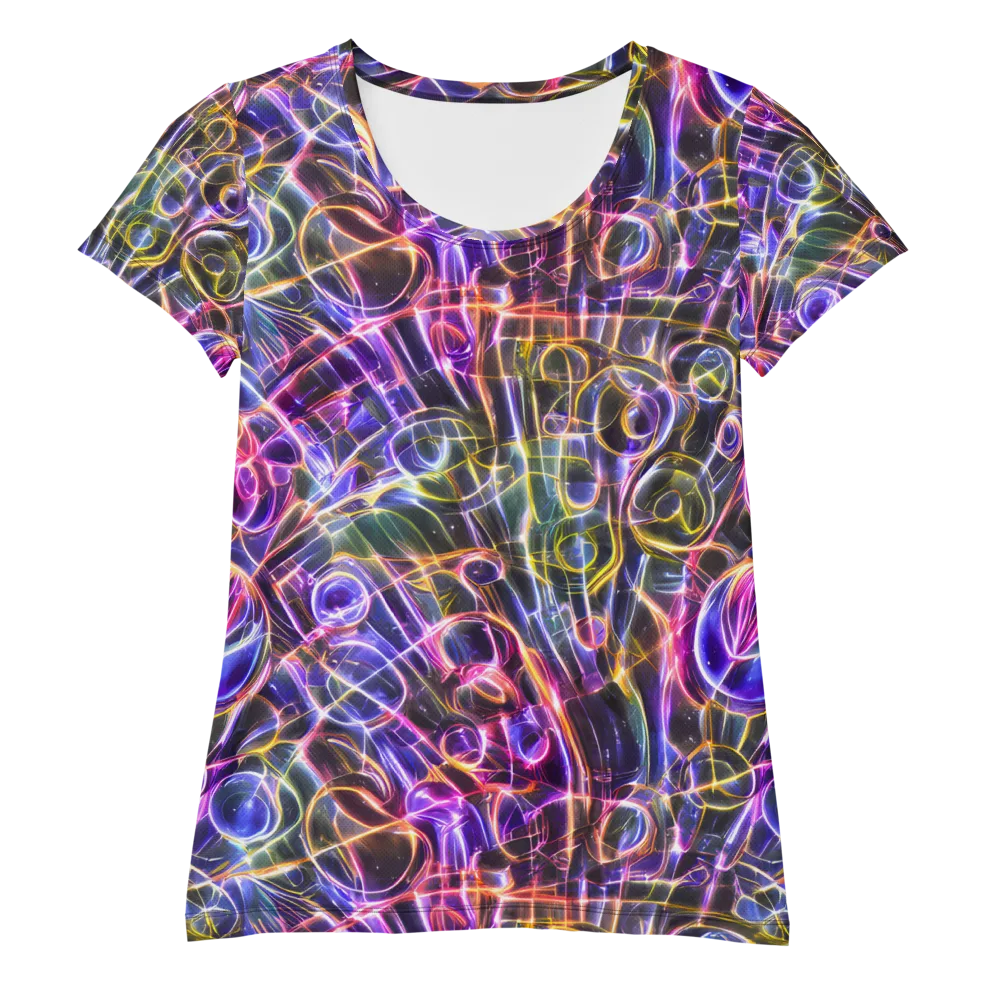 Violet Static on Women's Athletic T-Shirt — Front