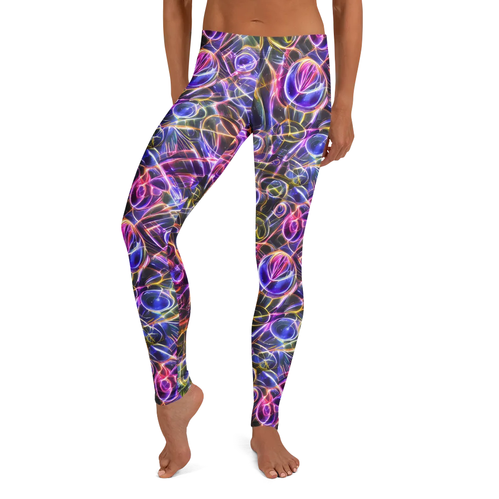 Violet Static on Leggings — Front