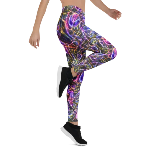 Violet Static on a Leggings
