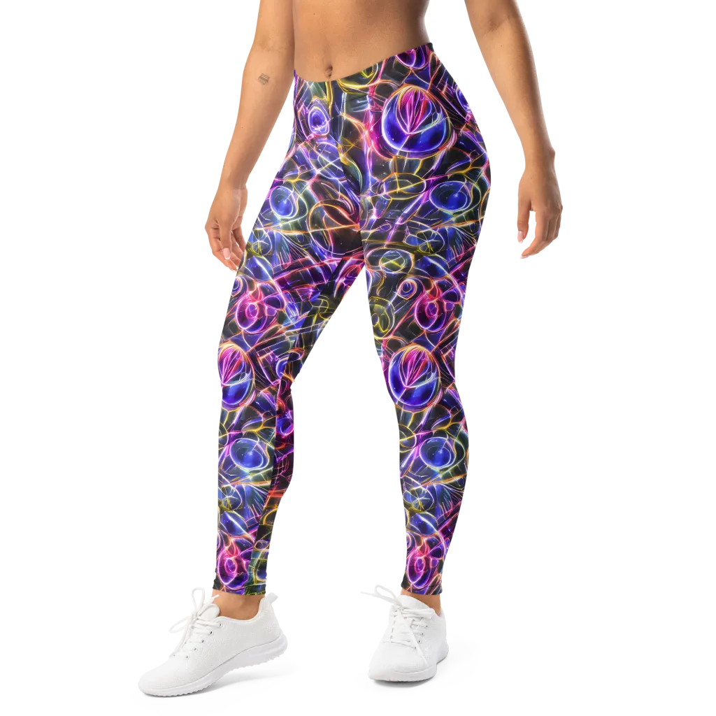 Violet Static on Leggings — Left Front