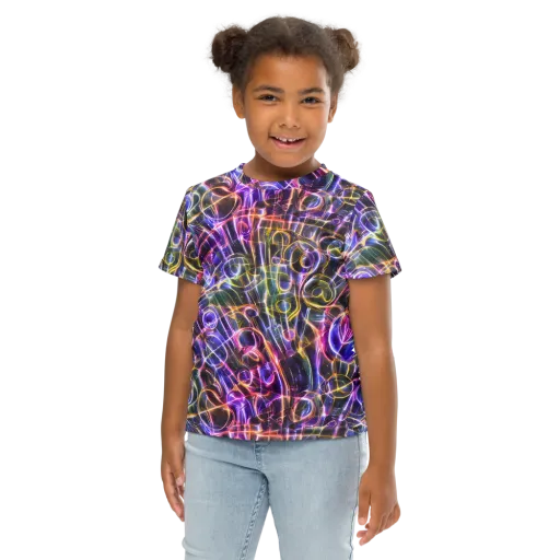 Violet Static on a Kids Crew Neck T-Shirt