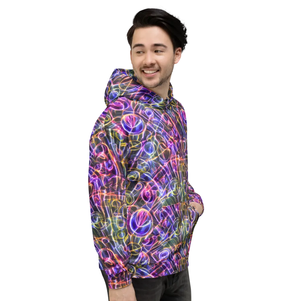 Violet Static on Hoodie — Right
