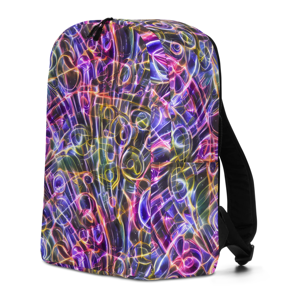 Violet Static on Minimalist Backpack — Left