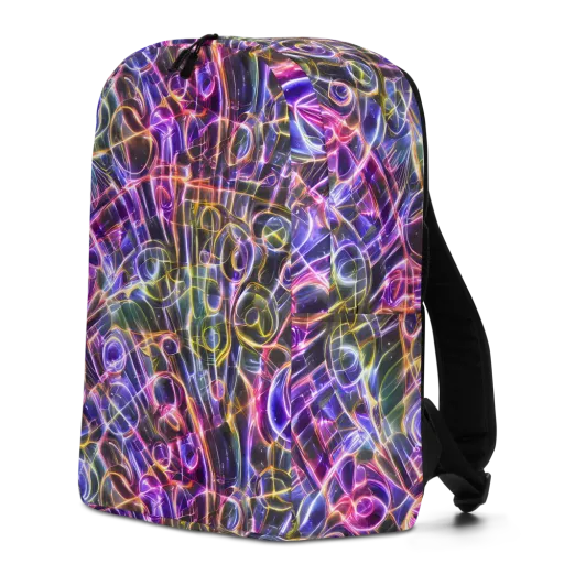 Violet Static on a Minimalist Backpack