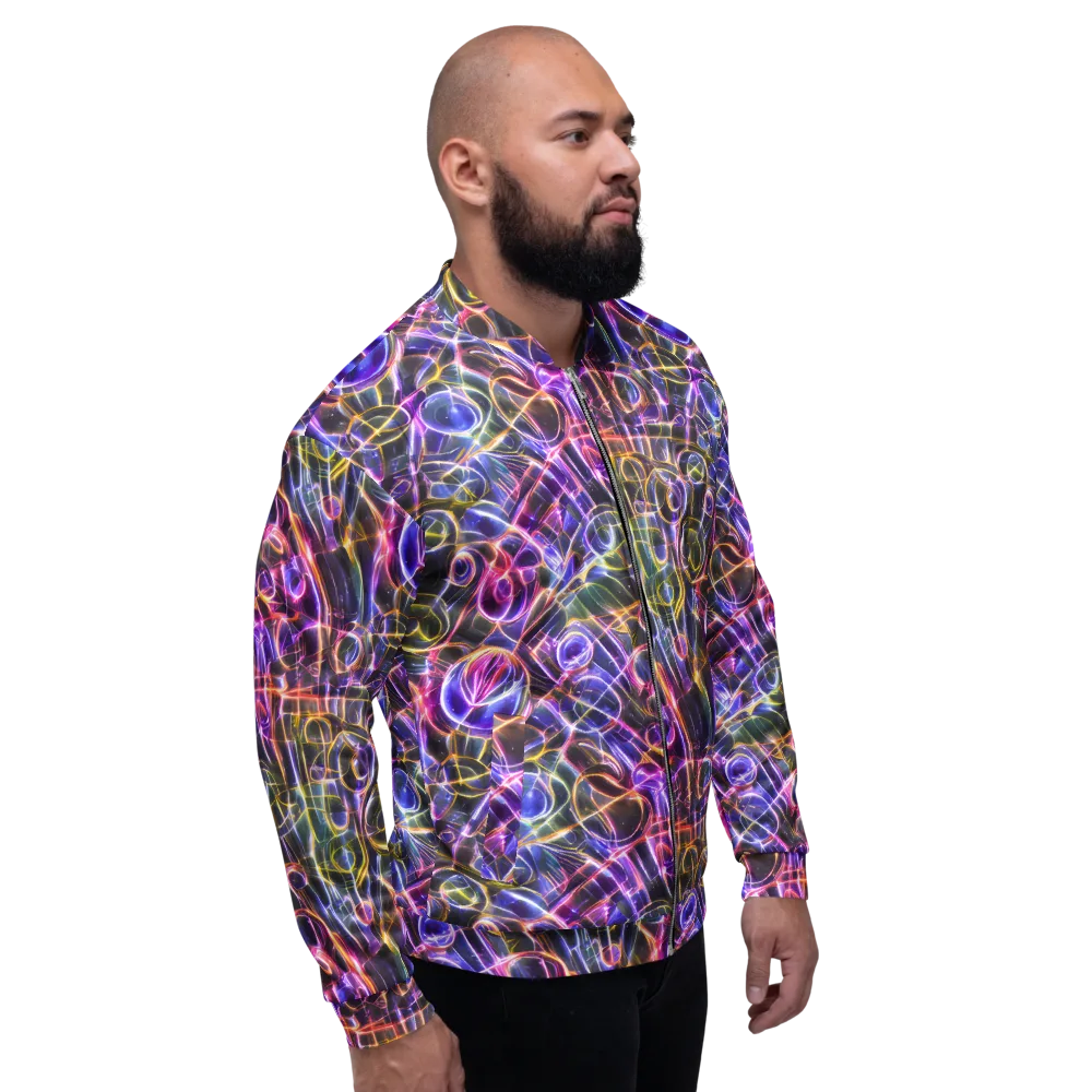 Violet Static on Bomber Jacket — Right