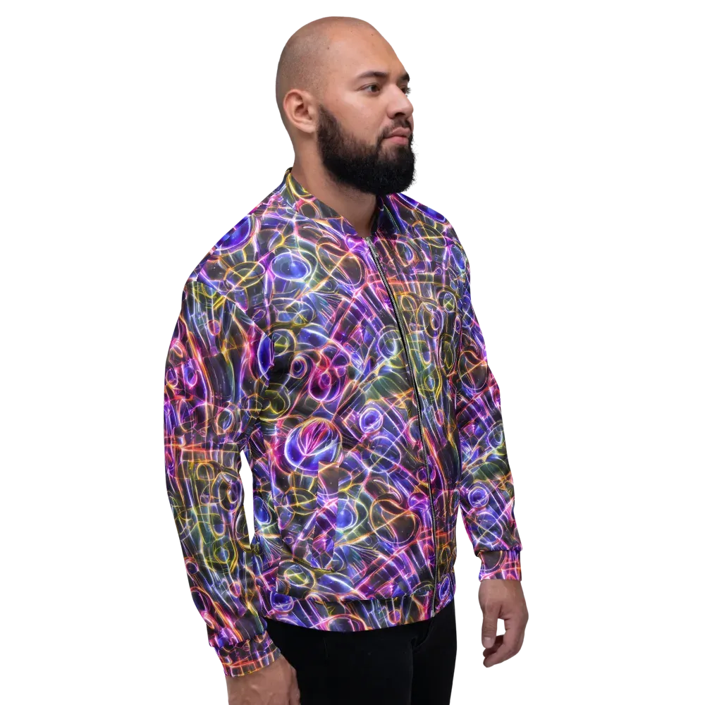 Violet Static on Bomber Jacket — Right