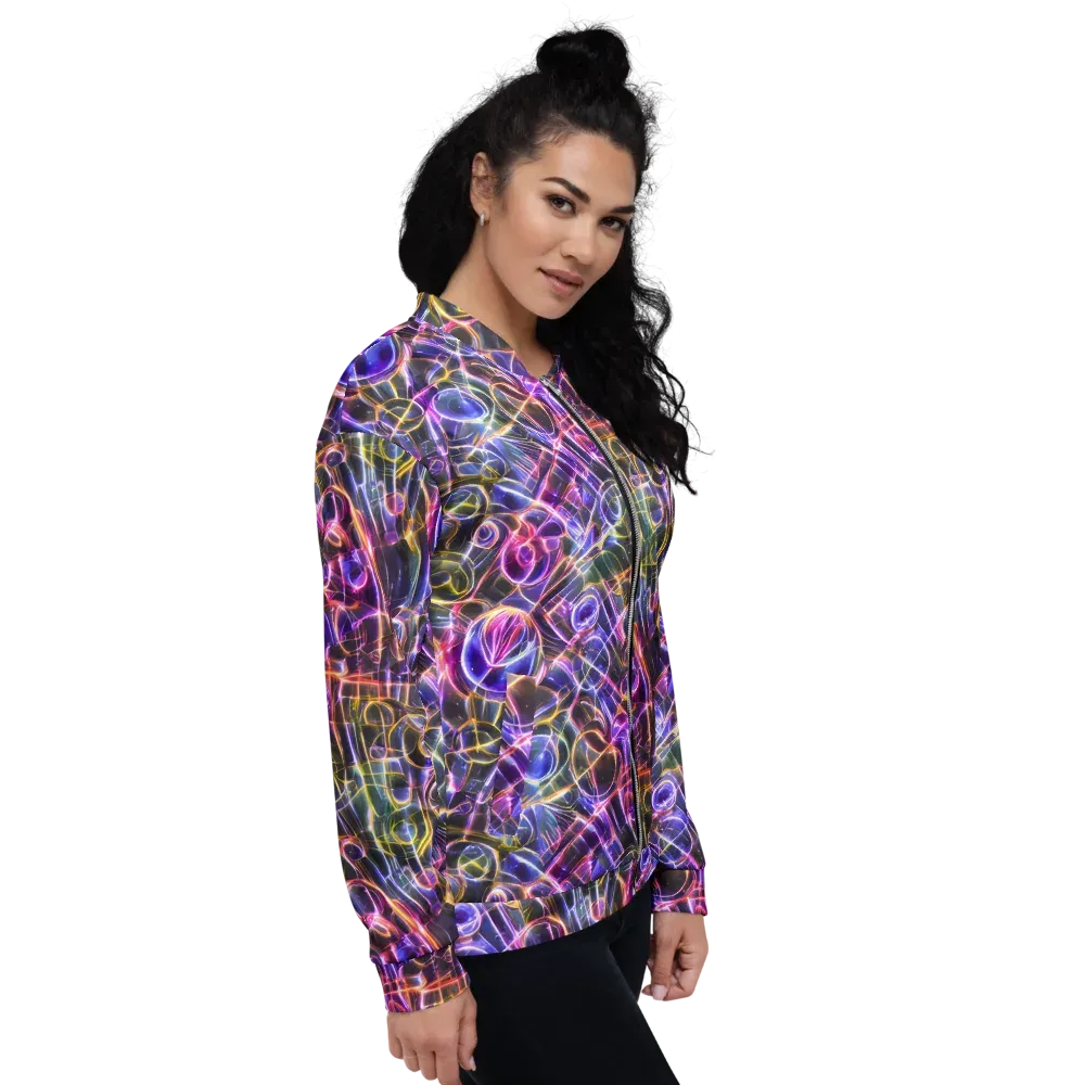 Violet Static on Bomber Jacket — Right