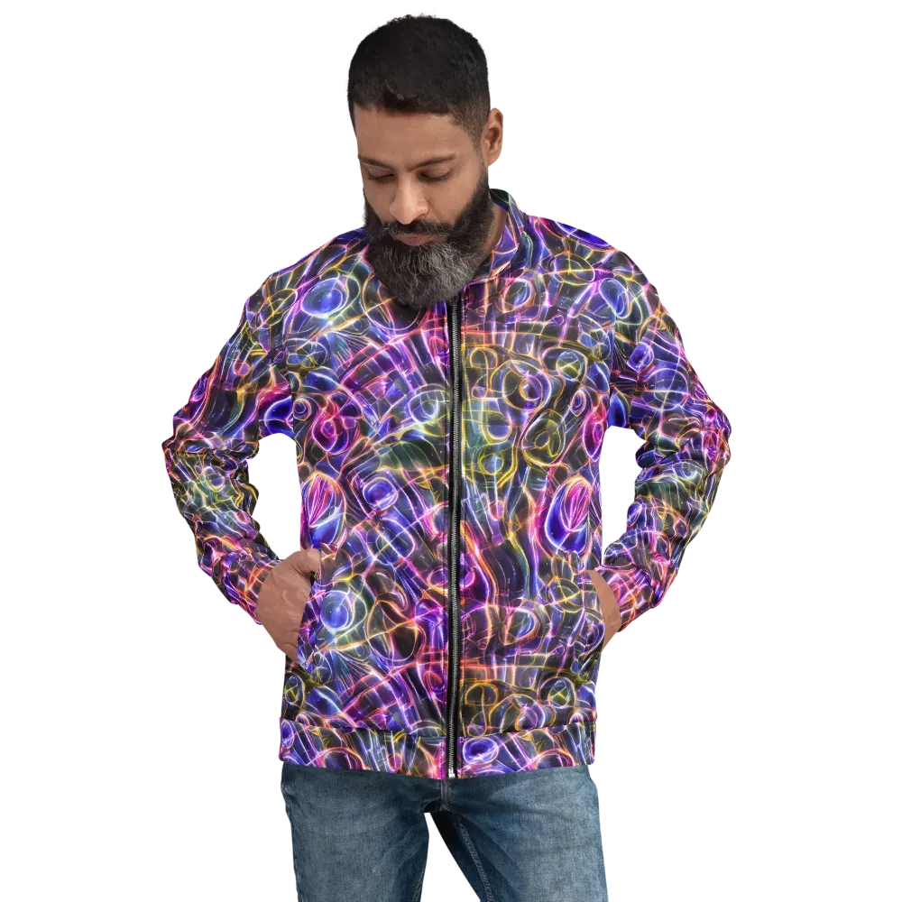 Violet Static on Bomber Jacket — Front