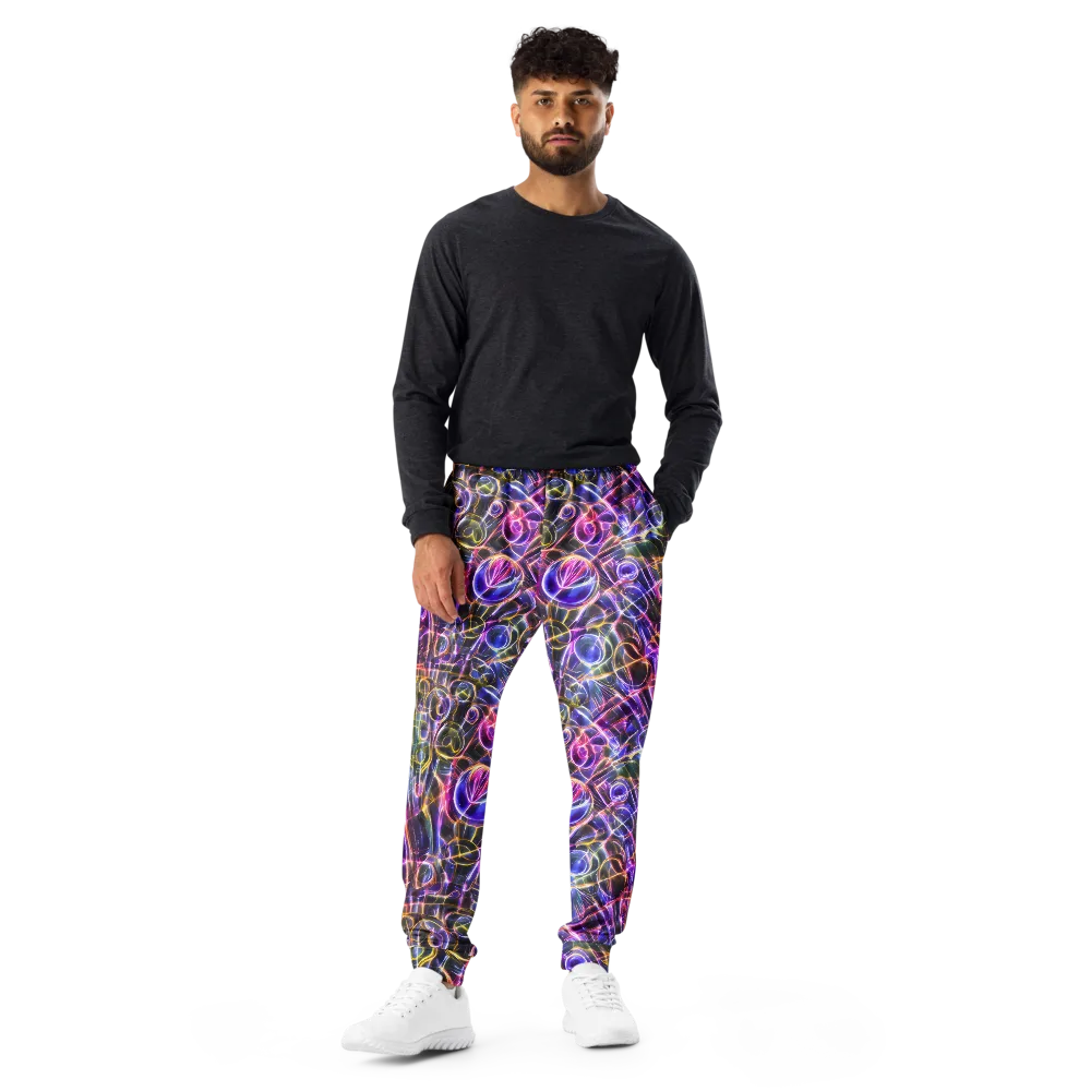Violet Static on Men's Joggers — Front